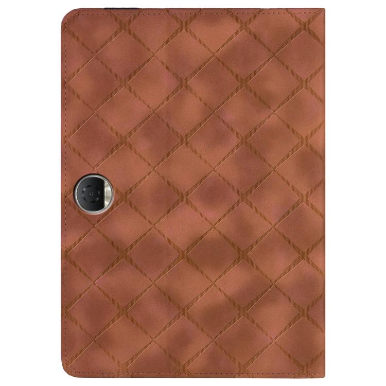 For Honor Pad 9 12.1 2023 Rhombus Embossing Leather Tablet Case