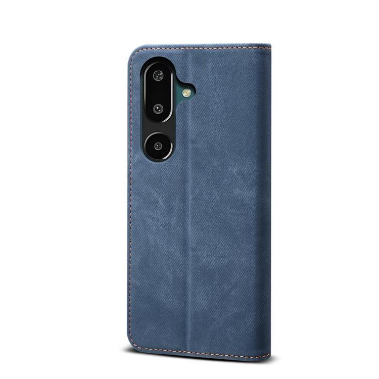 For Samsung Galaxy F16 5G Global Denim Texture Casual Style Horizontal Flip Leather Case