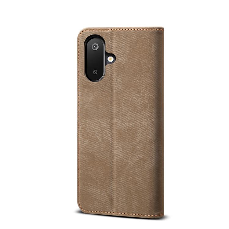 For Samsung Galaxy F06 5G Global / M06 5G Denim Texture Casual Style Horizontal Flip Leather Case