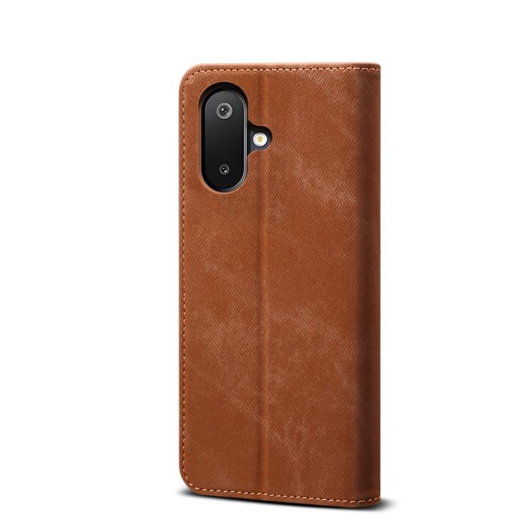 For Samsung Galaxy F06 5G Global / M06 5G Denim Texture Casual Style Horizontal Flip Leather Case
