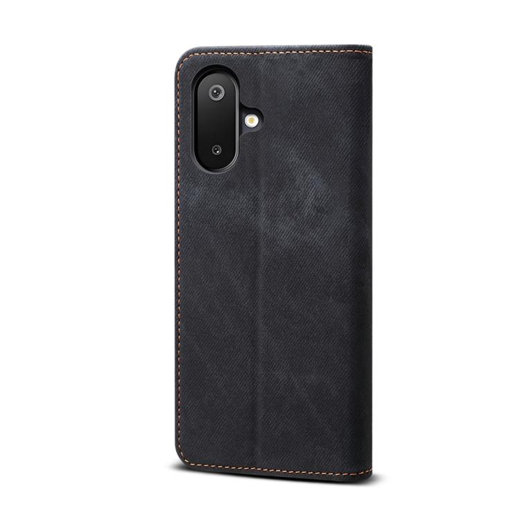 For Samsung Galaxy F06 5G Global / M06 5G Denim Texture Casual Style Horizontal Flip Leather Case