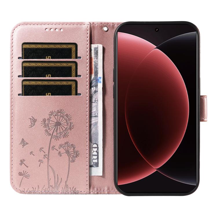 For Xiaomi 15 Ultra 5G Global Dandelion Embossed Pattern Flip Leather Phone Case