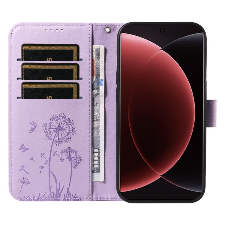 For Xiaomi 15 Ultra 5G Global Dandelion Embossed Pattern Flip Leather Phone Case