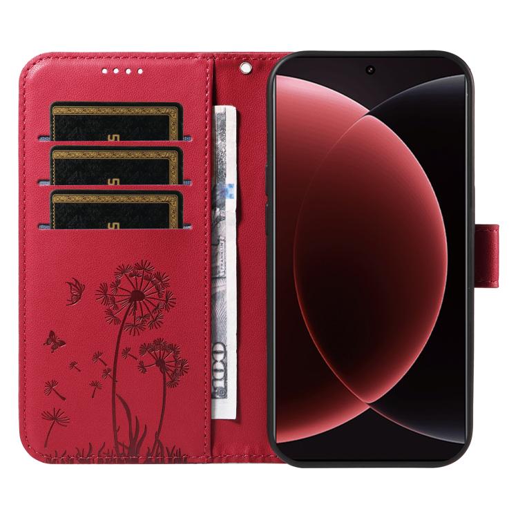 For Xiaomi 15 Ultra 5G Global Dandelion Embossed Pattern Flip Leather Phone Case