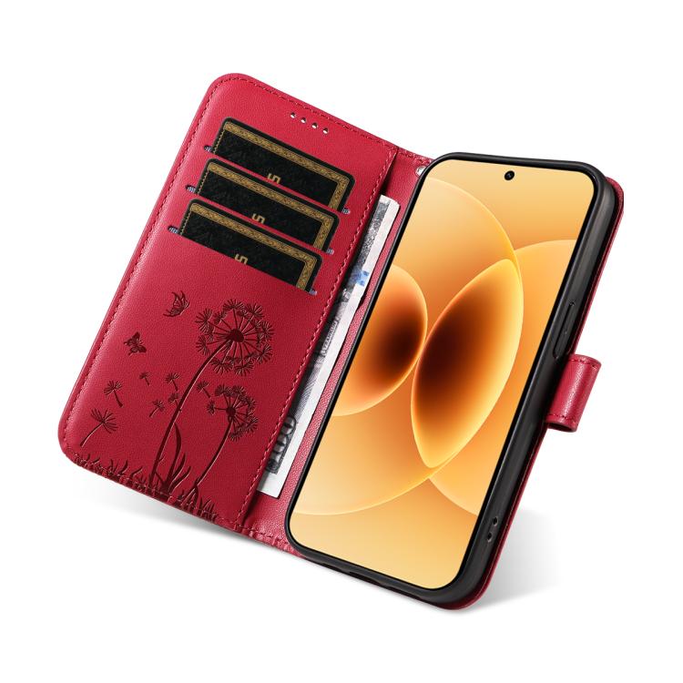 For Xiaomi 17 Dandelion Embossed Pattern Flip Leather Phone Case
