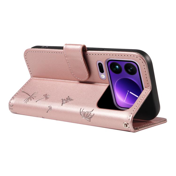 For Xiaomi 17 Pro Max Dandelion Embossed Pattern Flip Leather Phone Case
