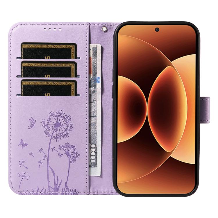 For Xiaomi 17 Pro Max Dandelion Embossed Pattern Flip Leather Phone Case