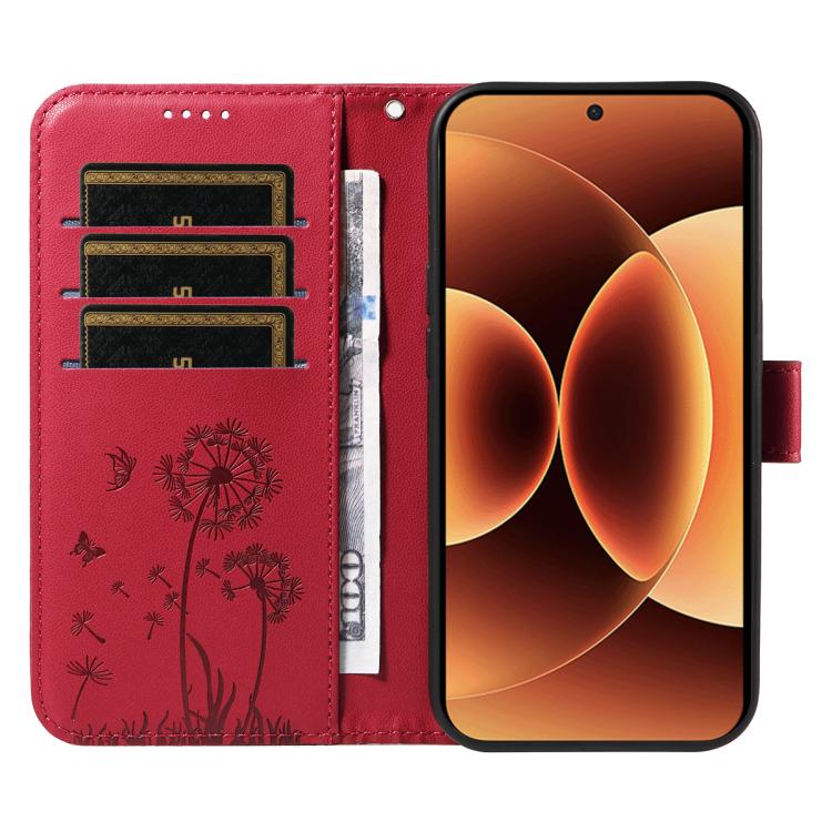 For Xiaomi 17 Pro Max Dandelion Embossed Pattern Flip Leather Phone Case