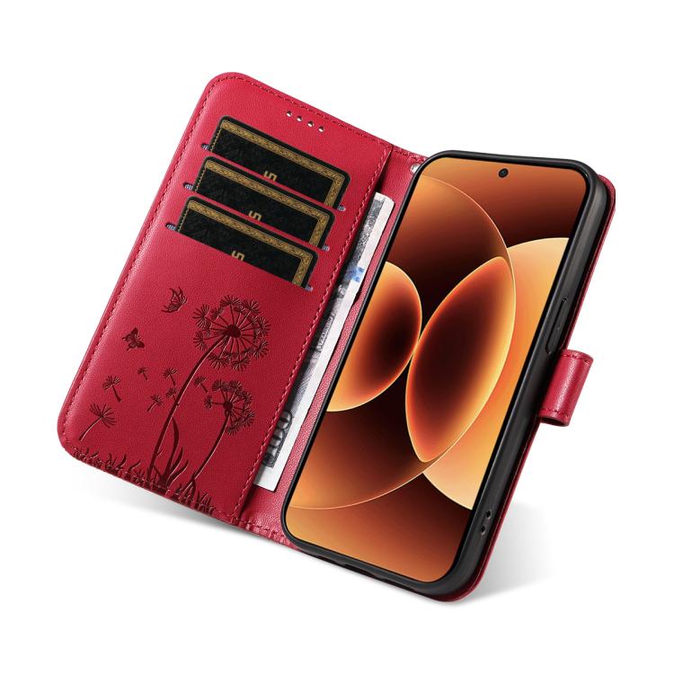 For Xiaomi 17 Pro Max Dandelion Embossed Pattern Flip Leather Phone Case