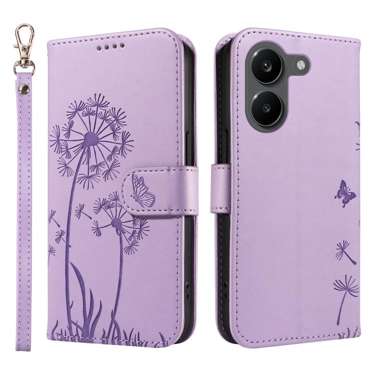 For Xiaomi Poco X8 Pro 5G Dandelion Embossed Pattern Flip Leather Phone Case