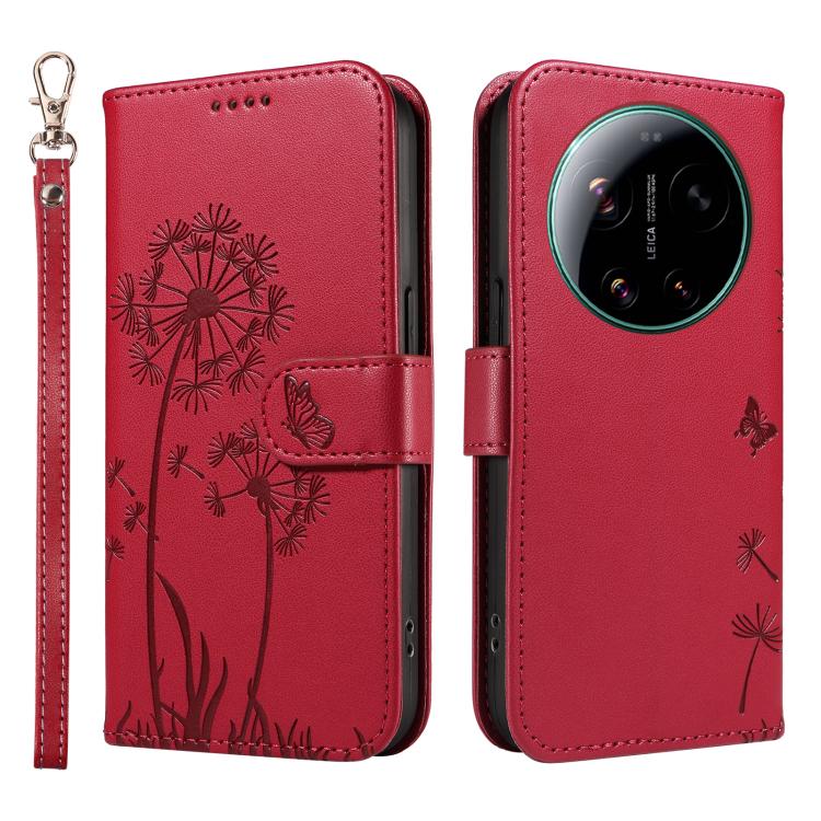 For Xiaomi 17 Ultra Dandelion Embossed Pattern Flip Leather Phone Case