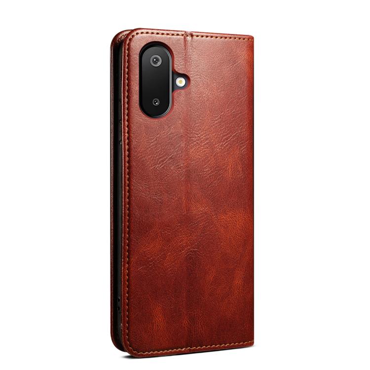 For Samsung Galaxy F06 5G Global / M06 5G Oil Wax Crazy Horse Texture Leather Phone Case