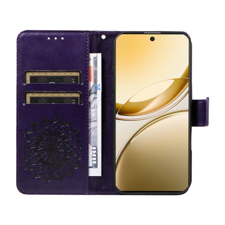 For vivo V50 5G Global Embossed Sunflower Pattern Flip Leather Phone Case