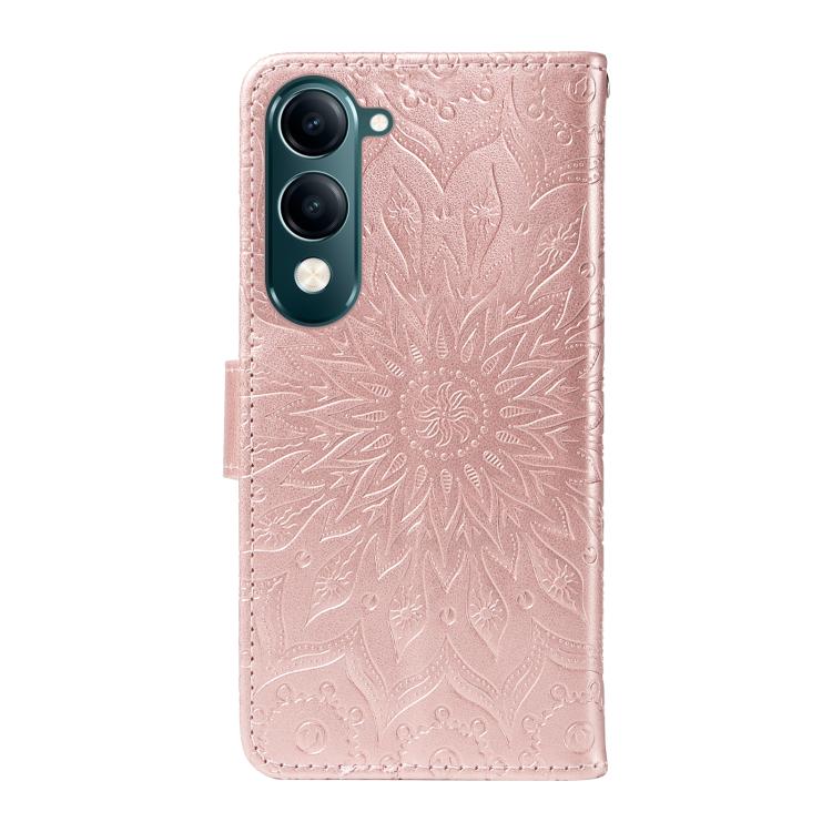 For vivo Y29S 5G / Y04 Embossed Sunflower Pattern Flip Leather Phone Case