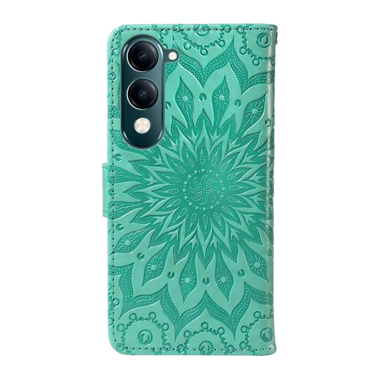 For vivo Y29S 5G / Y04 Embossed Sunflower Pattern Flip Leather Phone Case