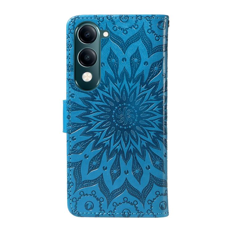For vivo Y29S 5G / Y04 Embossed Sunflower Pattern Flip Leather Phone Case