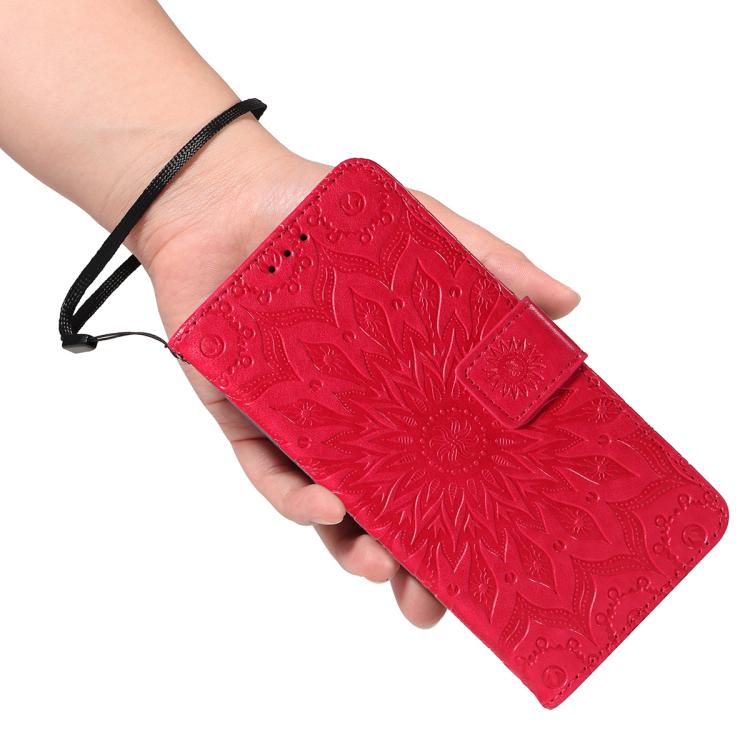 For vivo V60 Lite 4G Embossed Sunflower Pattern Flip Leather Phone Case