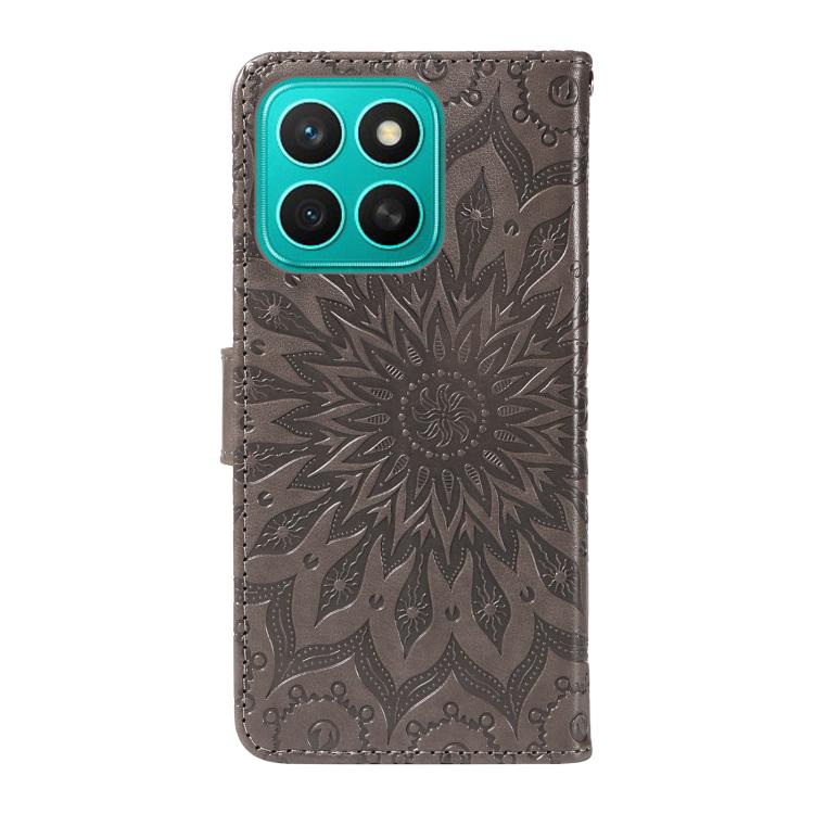 For Honor X8C 4G Global Embossed Sunflower Pattern Flip Leather Phone Case