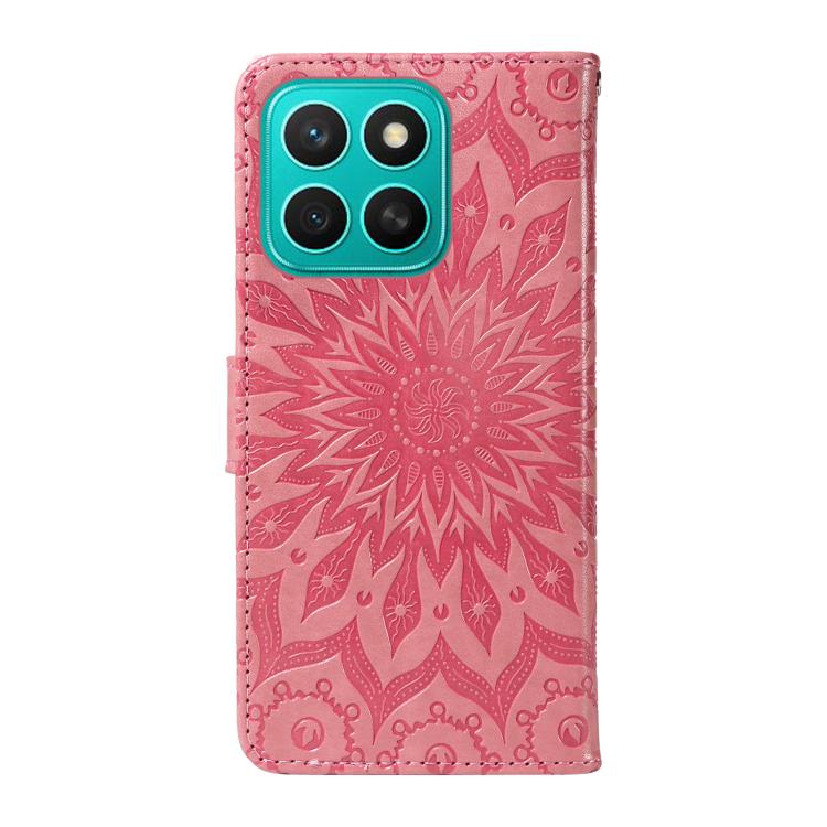For Honor X8C 4G Global Embossed Sunflower Pattern Flip Leather Phone Case