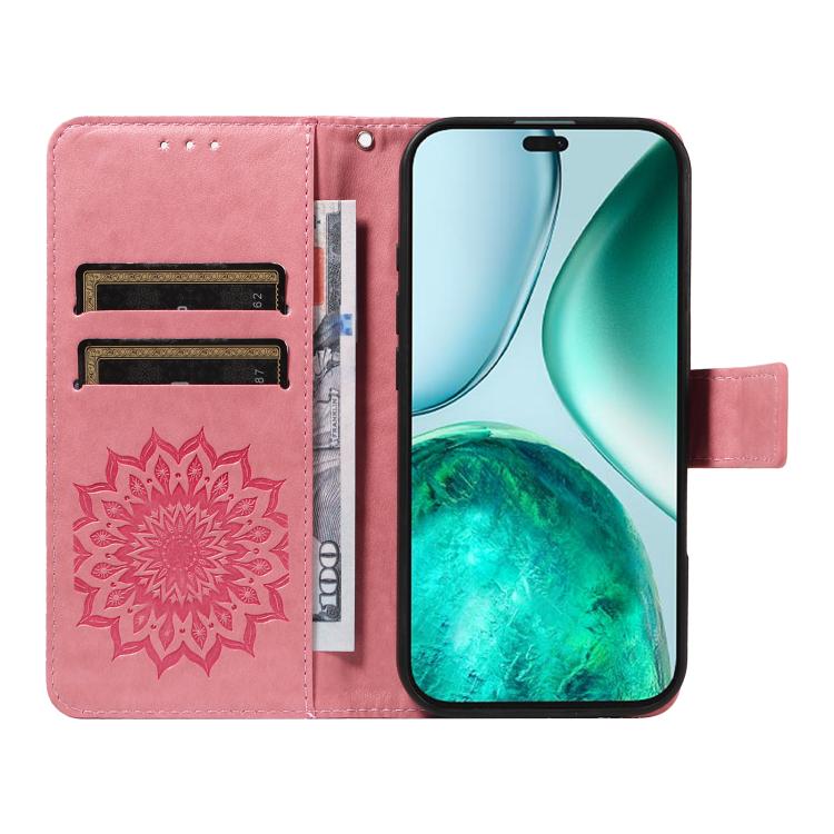 For Honor X8C 4G Global Embossed Sunflower Pattern Flip Leather Phone Case