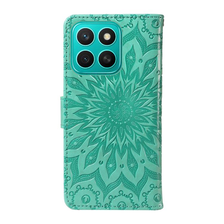 For Honor X8C 4G Global Embossed Sunflower Pattern Flip Leather Phone Case