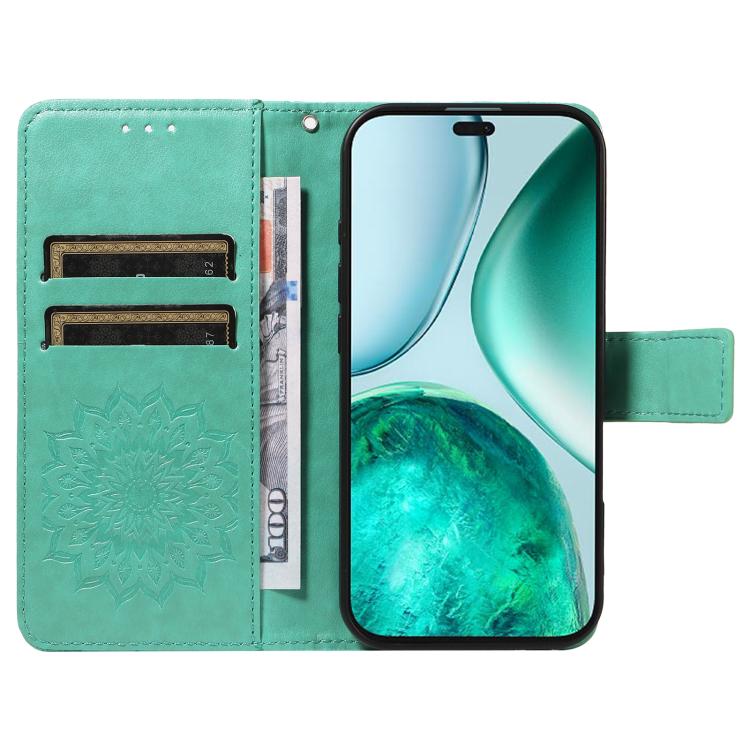 For Honor X8C 4G Global Embossed Sunflower Pattern Flip Leather Phone Case