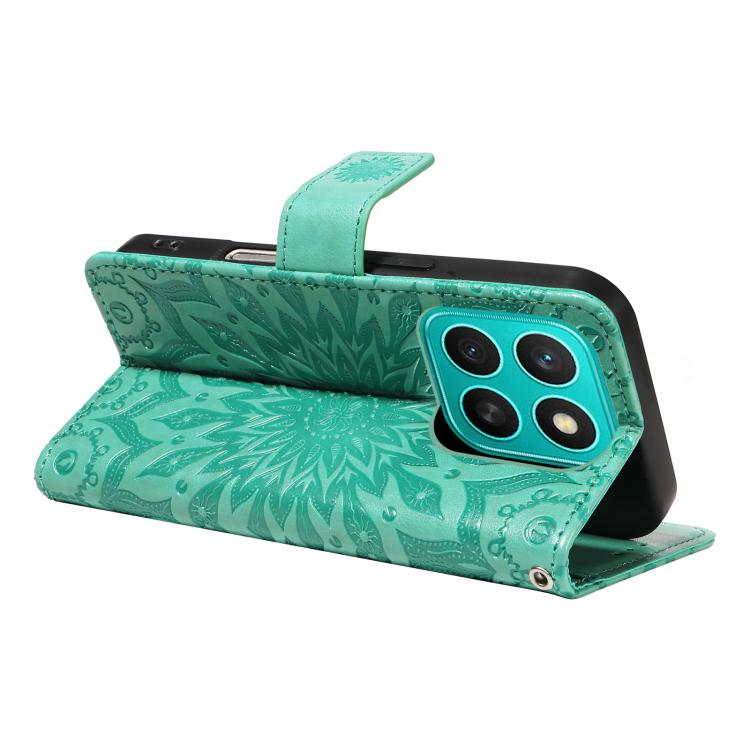 For Honor X8C 4G Global Embossed Sunflower Pattern Flip Leather Phone Case