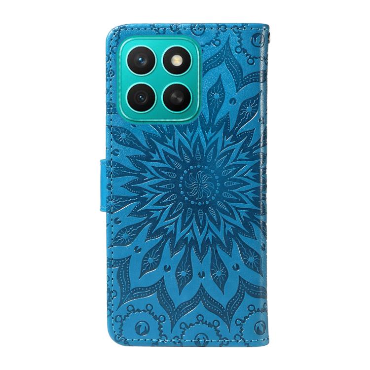 For Honor X8C 4G Global Embossed Sunflower Pattern Flip Leather Phone Case