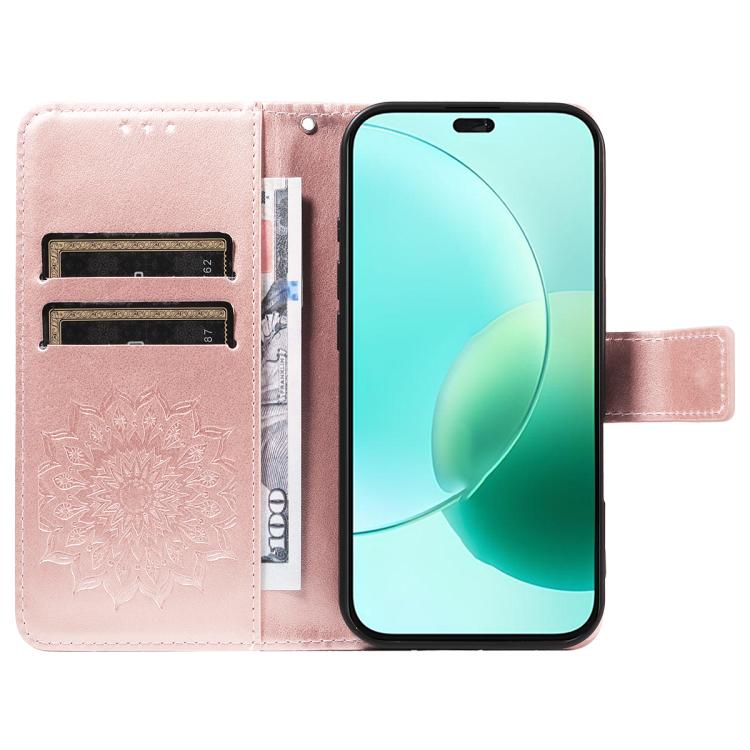 For Honor 400 Lite Global Embossed Sunflower Pattern Flip Leather Phone Case