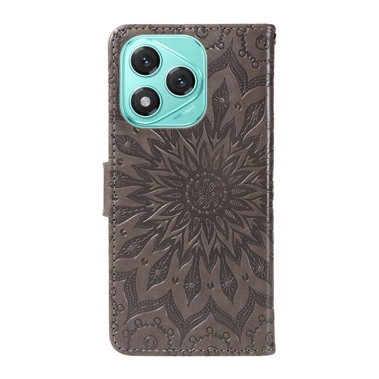 For Honor 400 Lite Global Embossed Sunflower Pattern Flip Leather Phone Case