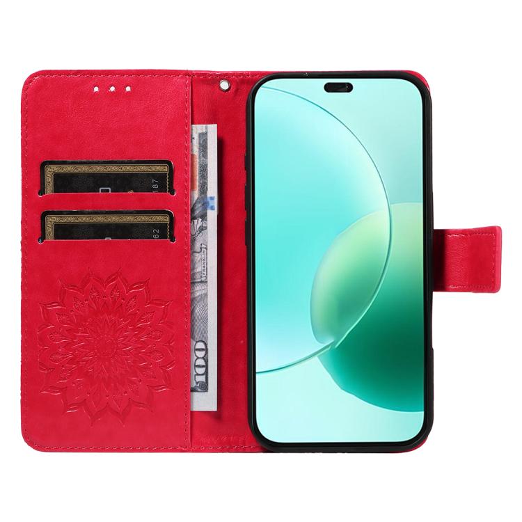For Honor 400 Lite Global Embossed Sunflower Pattern Flip Leather Phone Case