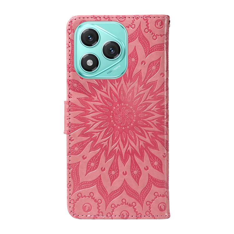 For Honor 400 Lite Global Embossed Sunflower Pattern Flip Leather Phone Case