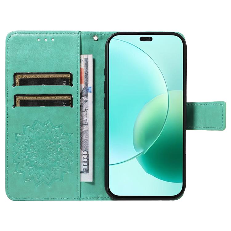 For Honor 400 Lite Global Embossed Sunflower Pattern Flip Leather Phone Case
