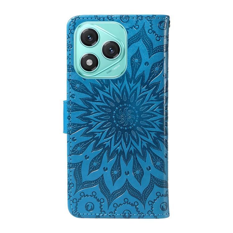 For Honor 400 Lite Global Embossed Sunflower Pattern Flip Leather Phone Case