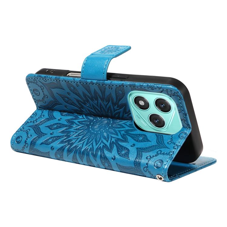 For Honor 400 Lite Global Embossed Sunflower Pattern Flip Leather Phone Case