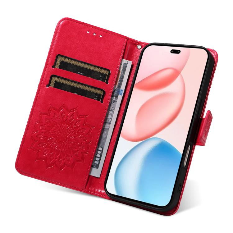 For Honor 400 Pro Global 160.8mm Embossed Sunflower Pattern Flip Leather Phone Case