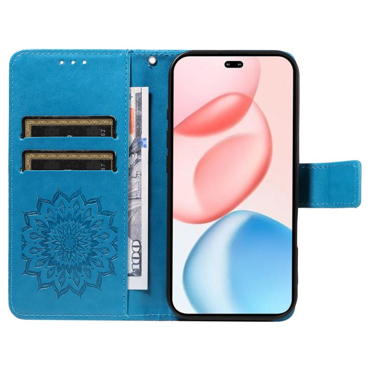For Honor 400 Pro Global 160.8mm Embossed Sunflower Pattern Flip Leather Phone Case
