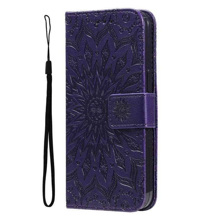 For Honor X6c / X6b / X6a / X5b Embossed Sunflower Pattern Flip Leather Phone Case