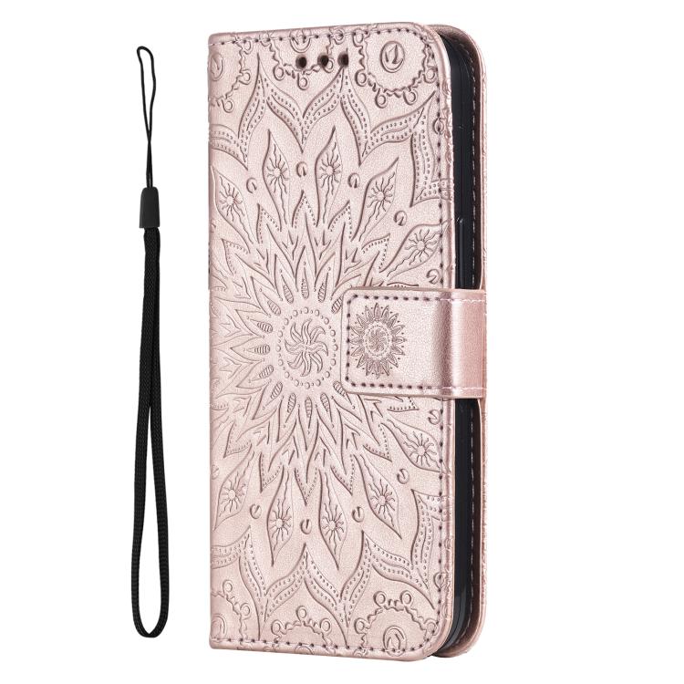 For Honor X6c / X6b / X6a / X5b Embossed Sunflower Pattern Flip Leather Phone Case