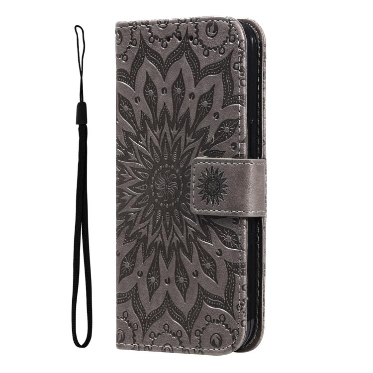 For Honor X6c / X6b / X6a / X5b Embossed Sunflower Pattern Flip Leather Phone Case