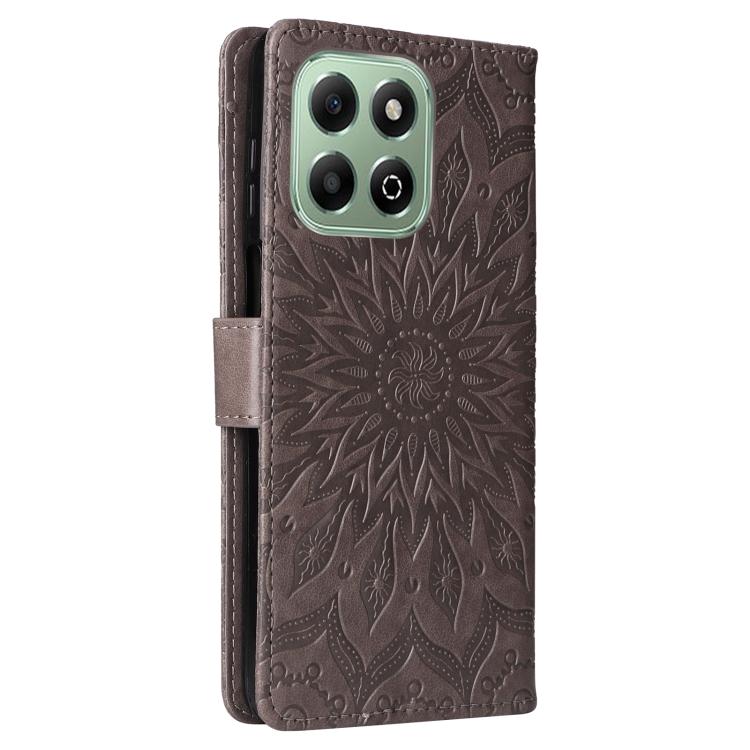 For Honor X6c / X6b / X6a / X5b Embossed Sunflower Pattern Flip Leather Phone Case