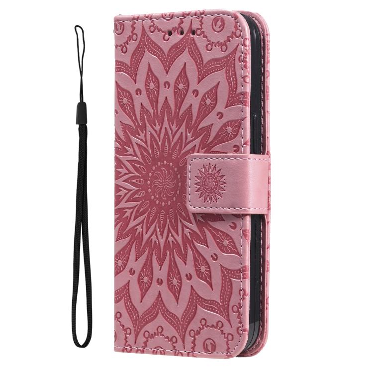 For Honor X6c / X6b / X6a / X5b Embossed Sunflower Pattern Flip Leather Phone Case