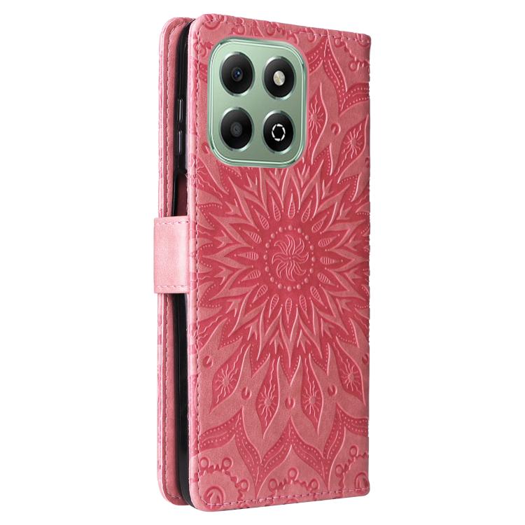 For Honor X6c / X6b / X6a / X5b Embossed Sunflower Pattern Flip Leather Phone Case