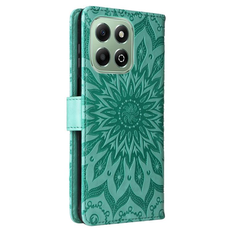 For Honor X6c / X6b / X6a / X5b Embossed Sunflower Pattern Flip Leather Phone Case