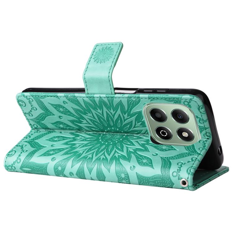 For Honor X6c / X6b / X6a / X5b Embossed Sunflower Pattern Flip Leather Phone Case