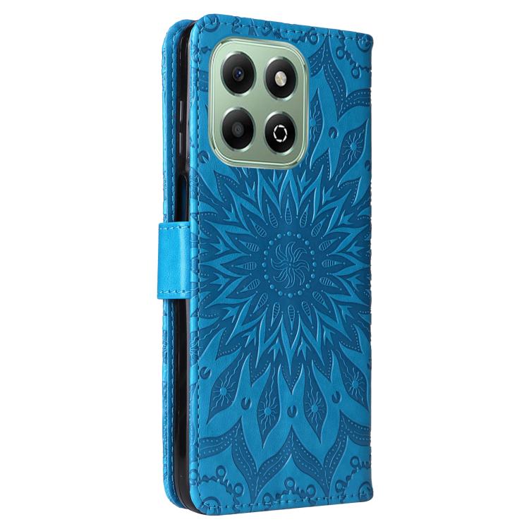 For Honor X6c / X6b / X6a / X5b Embossed Sunflower Pattern Flip Leather Phone Case