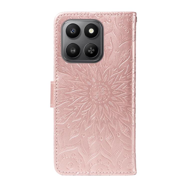 For Honor 400 Smart 5G Embossed Sunflower Pattern Flip Leather Phone Case