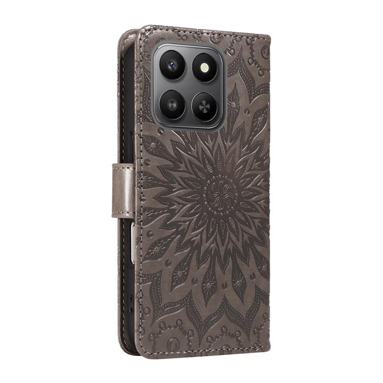 For Honor 400 Smart 5G Embossed Sunflower Pattern Flip Leather Phone Case