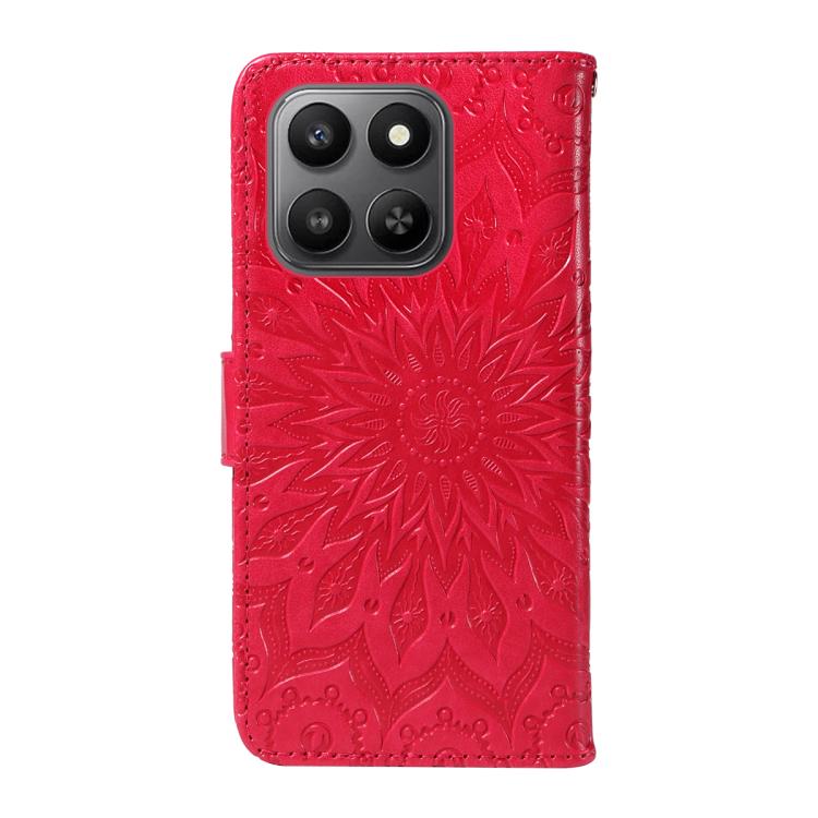 For Honor 400 Smart 5G Embossed Sunflower Pattern Flip Leather Phone Case