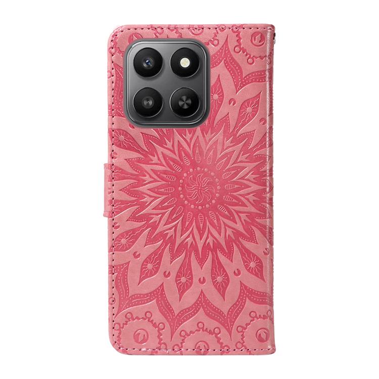 For Honor 400 Smart 5G Embossed Sunflower Pattern Flip Leather Phone Case